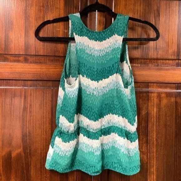 Parker green multicolored tank top blouse size medium - Picture 11 of 14